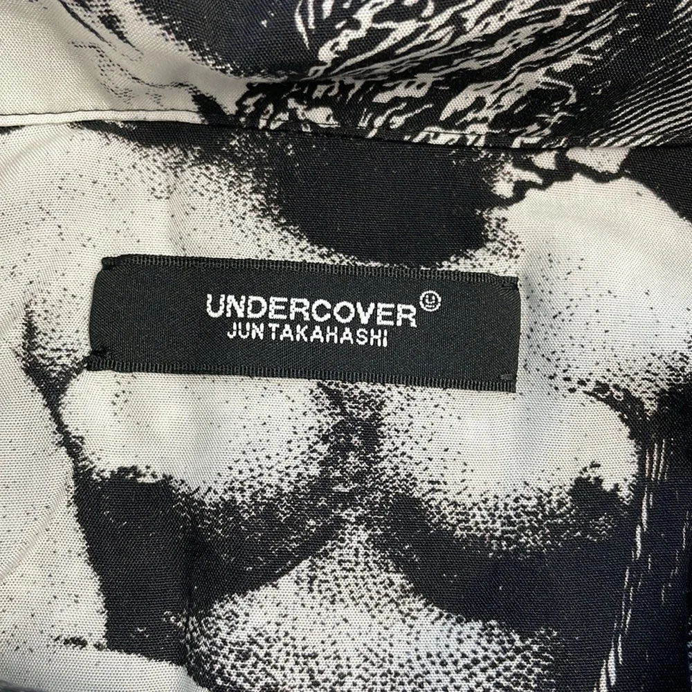 New Undercover Statue Print Short Sleeve Button Up Shirt Mens Sz 5